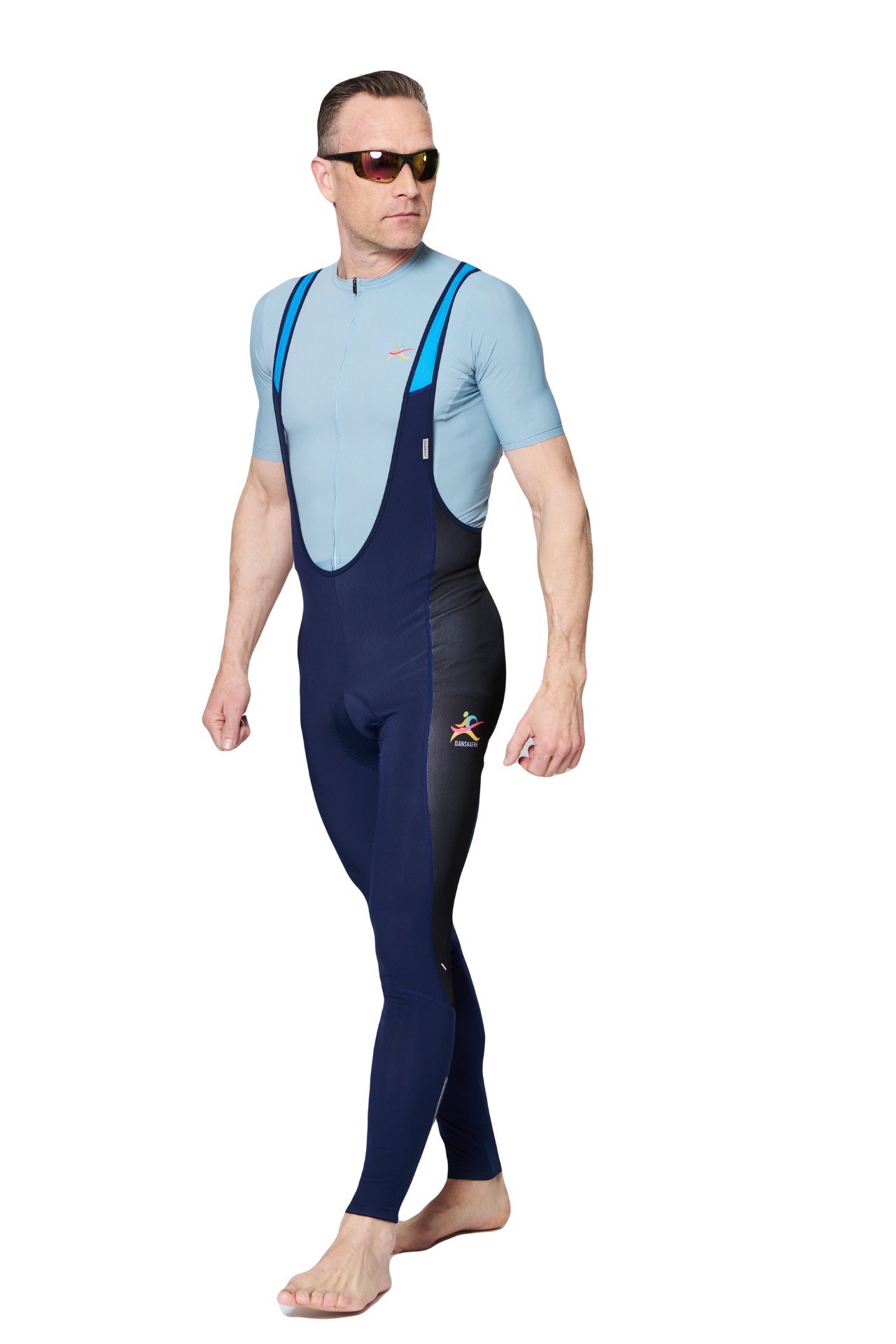 Makisen Men's Winter Bib Tights - Blue